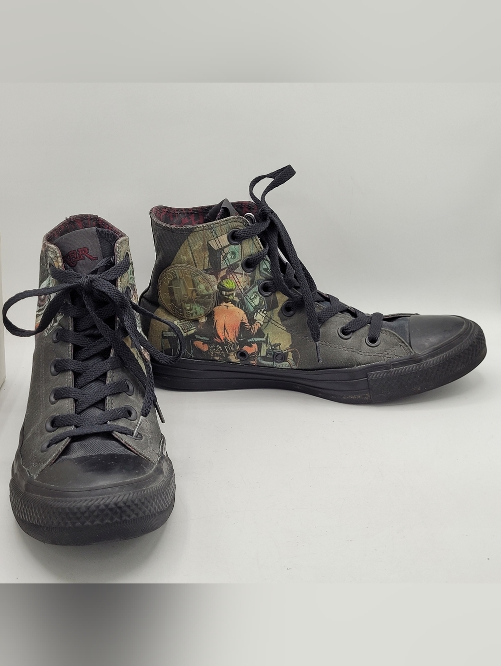 Converse Allstar DC Joker / Batman Hitop Sneakers Size 6 In Men 8 In Women - Picture 7 of 16